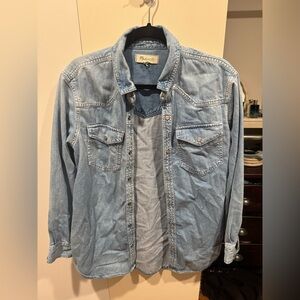 Madewell Denim Snap-Button Western Shirt